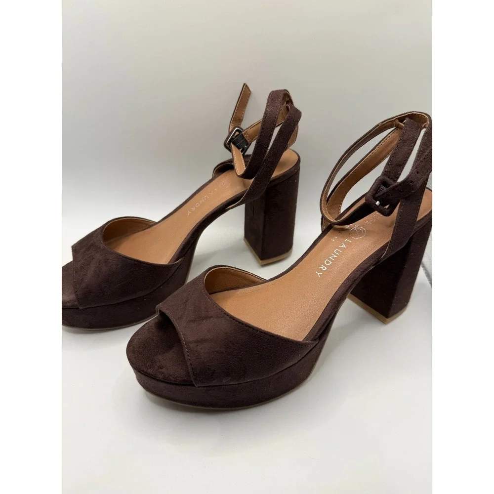 Chinese Laundry Women's Theresa Heeled Sandal, Brown, SZ 8 SKU S427 - Picture 3 of 5